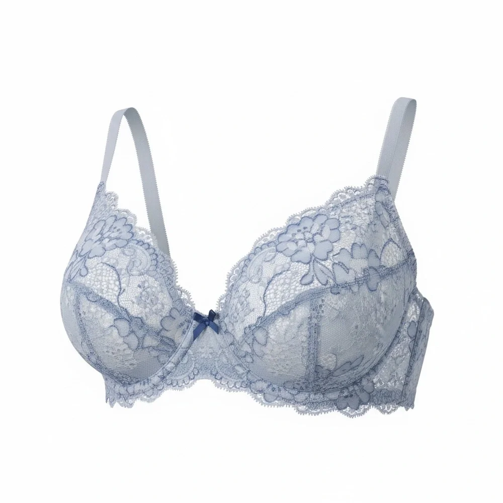 Victoria's Secret Powder Blue Lace Underwire Bra - Picture 2 of 6